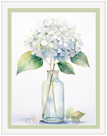 Plakaty kwiaty z ramą i passe-partout