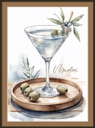 Plakaty drinki z ramą i passe-partout