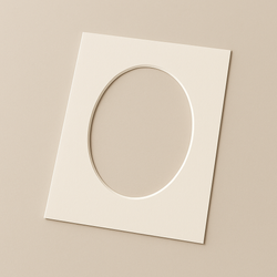 Ramka Passe-partout z owalnym otworem BIAŁY przekrój