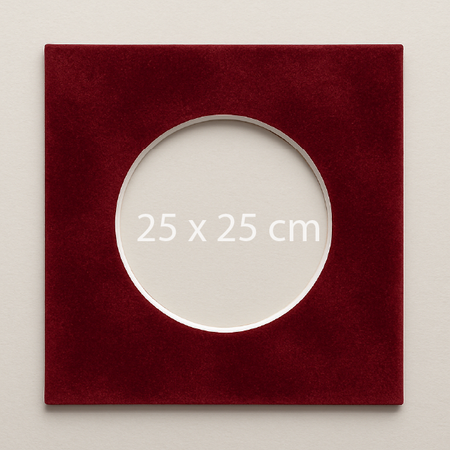 25x25cm Welurowe Passe-partout 3/6/9/12 szt. biały przekrój