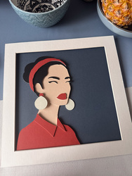 Obraz warstwowy "Pin up girl" 30x30cm