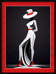 Plakat z ramą i passe-partout