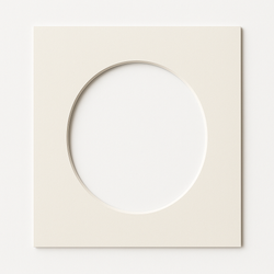 Ramka Passe-partout z okrągłym otworem BIAŁY przekrój
