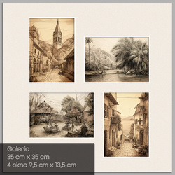 Galeria Passe-partou 35cmx35cm4 okna