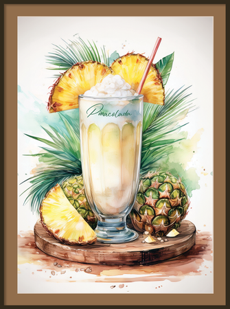 Plakaty drinki z ramą i passe-partout