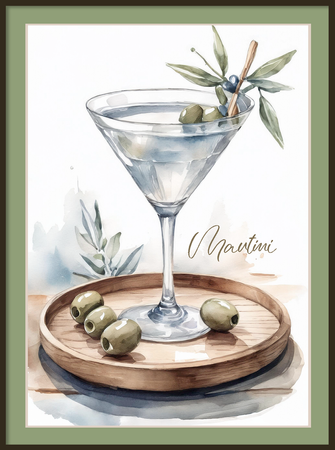 Plakaty drinki z ramą i passe-partout