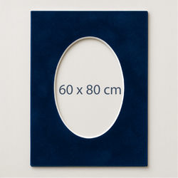 60 x 80 cm Welurowe Passe-partout 1 szt. biały przekrój