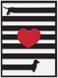 Obraz warstwowy "Jamnik"